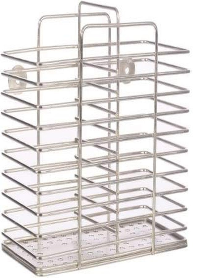 Epraiser Stainless Steel Chrome Plated Rectangular Shaped Cutlery/Mulit Purpose Stand or SS Multi Wire Cutlery Holder - Image 3